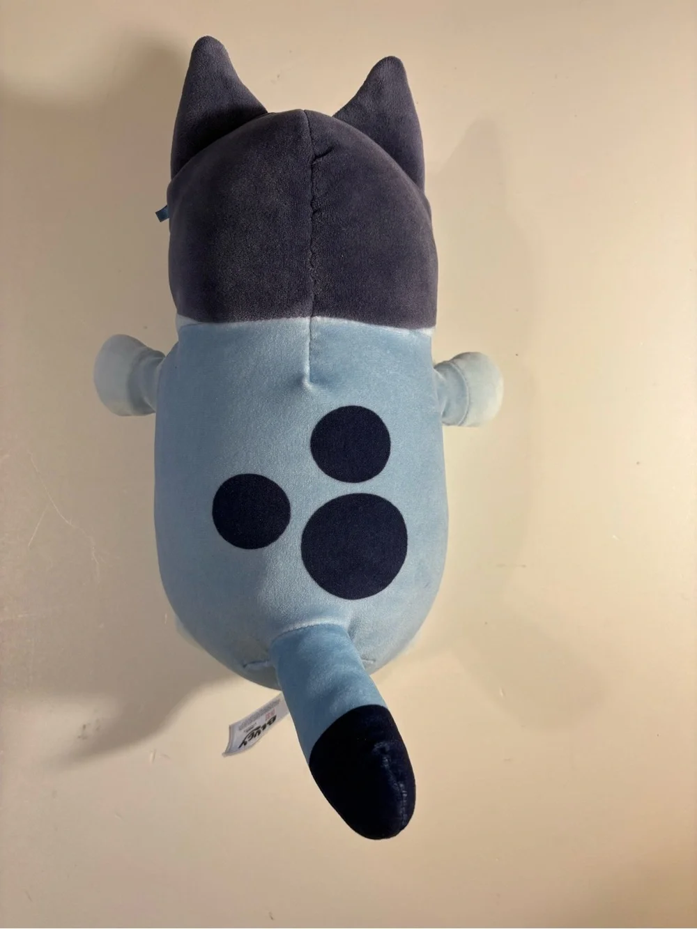 Blue Cartoon Animal Plush Stuffed Toy - Light & Navy Blue with Yellow Face